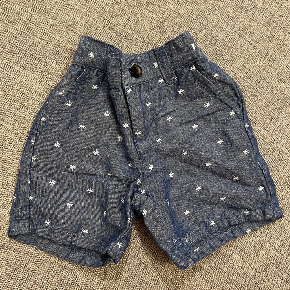 Janie and Jack | Linen button front pull on shorts